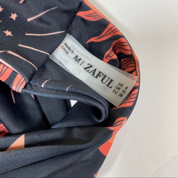 NWT ZAFUL Sun Moon Star Print Bandeau Bikini Set - Picture 7 of 10